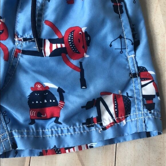 🍭6/$30 Carter’s pirate monster swim trunks 18-24 - Picture 3 of 8